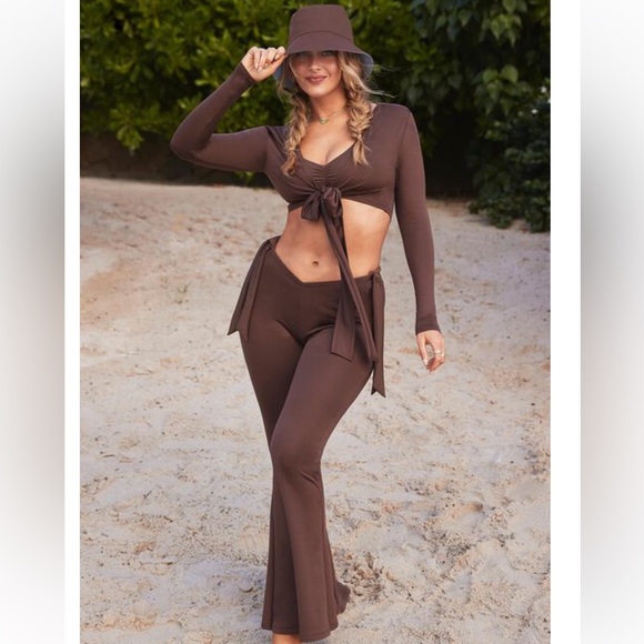 CLEARANCE Camille Kostek Tie Front or Wrap Front Top - Picture 6 of 6